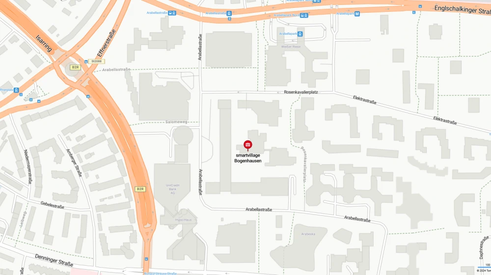 Screenshot Anfahrt smartvillage Bogenhausen