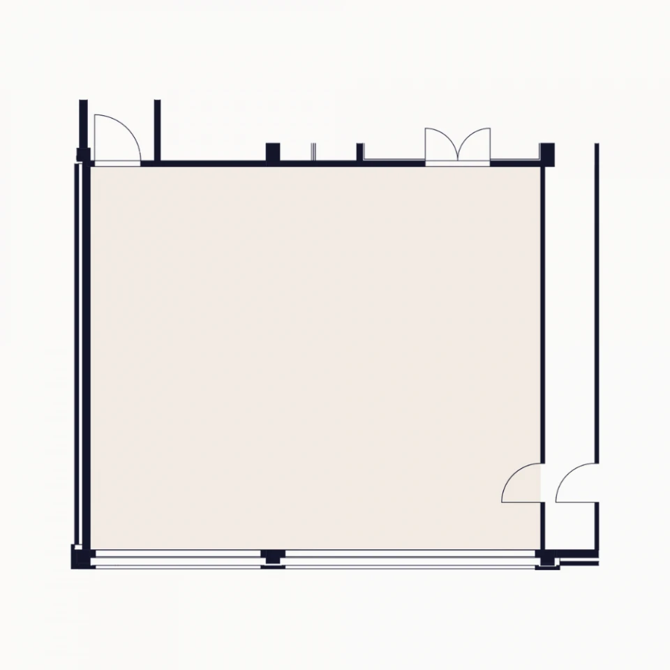 Grundriss des Veranstaltungsraums Toskana im ersten Obergeschoss der Smartvillage Location Bogenhausen.